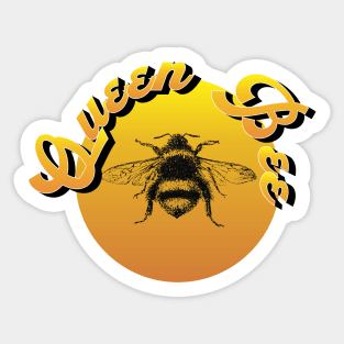 Retro 80s Tropical Sun Vaporwave Summer Queen Bee Sticker